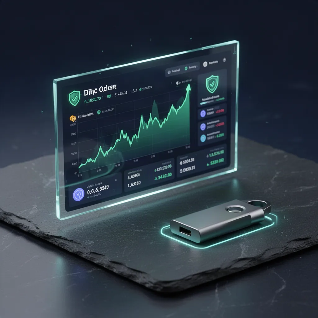 Portfolio analytics chart inside the Ledger Live app